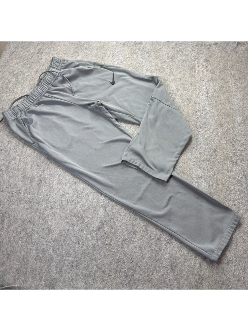 Nike Epic Training Track Pants Men L Gray 29" Fleece Tapered Open Hem CU4949